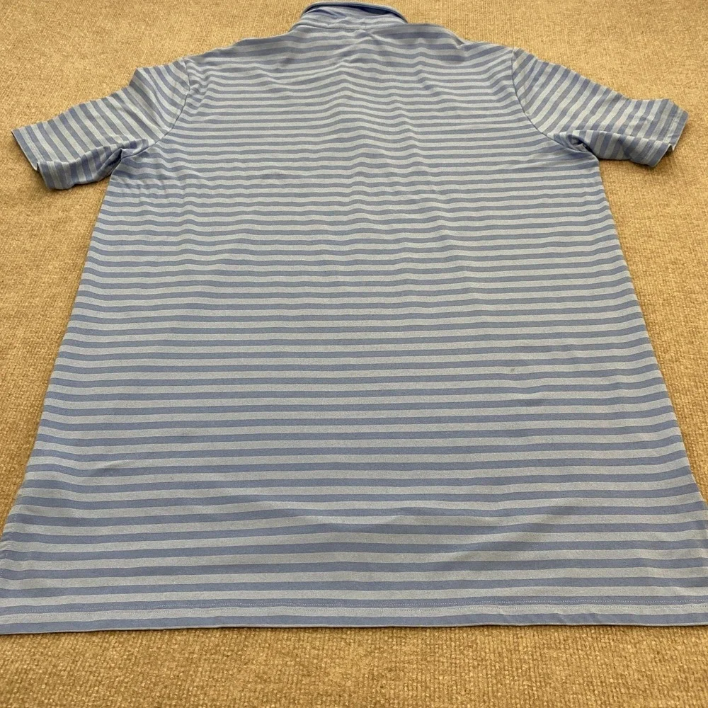RLX Ralph Lauren Polo‎ Shirt Mens XL Blue Stripe Golf Performance Stretch